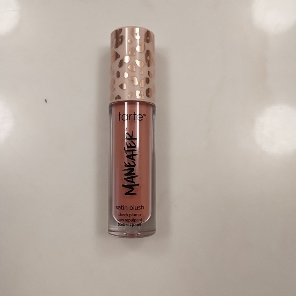 Tarte Maneater Satin Blush Cheek Plump, Pink Coral, Deluxe Size 3 mL
